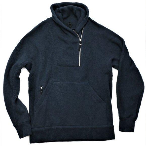 New Nike ESC Men's Shawl Collar Fleece Sweater Navy Made in Italy Size Large - Picture 1 of 12